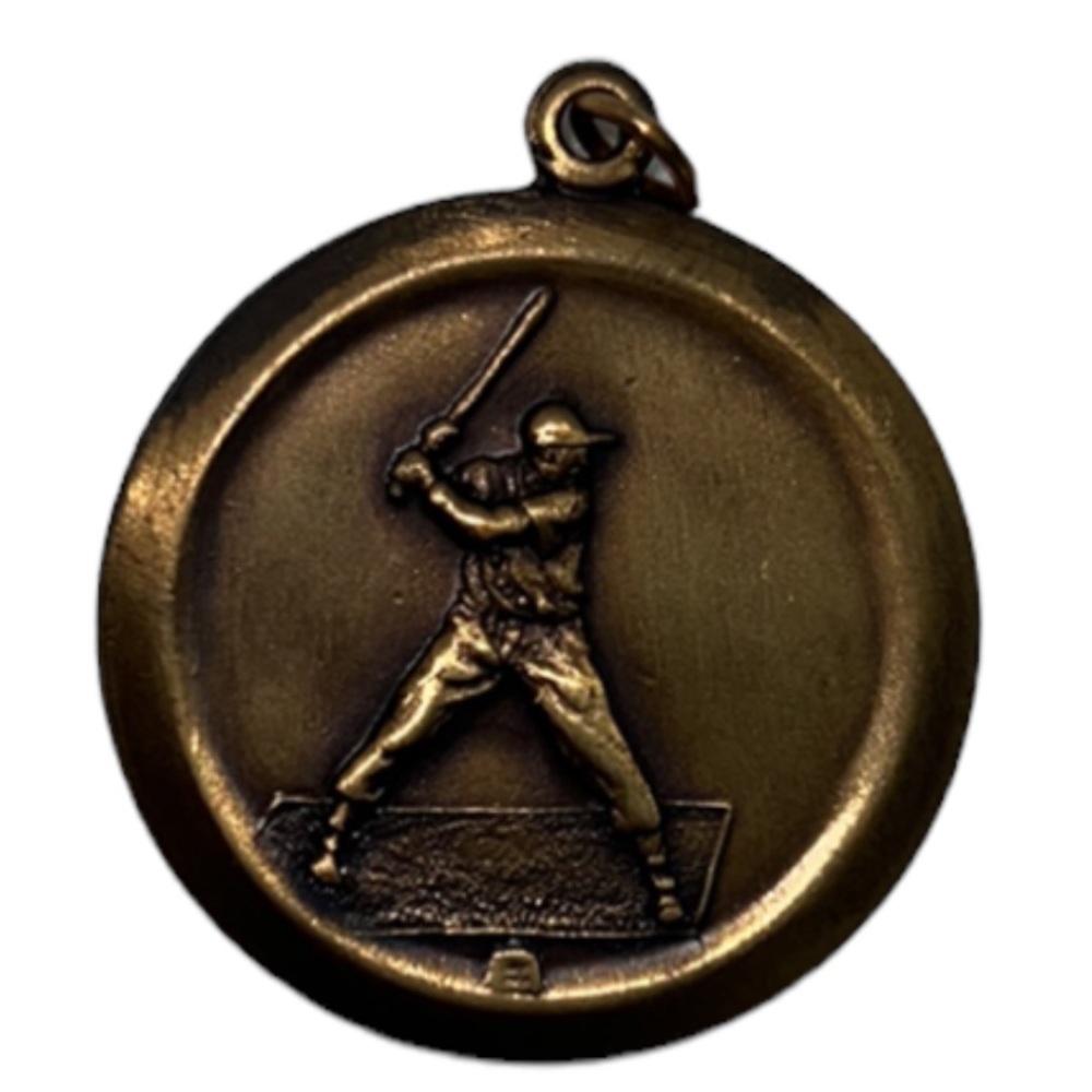 BASEBALL / LITTLE LEAGUE ROUND PENDANT CHARM